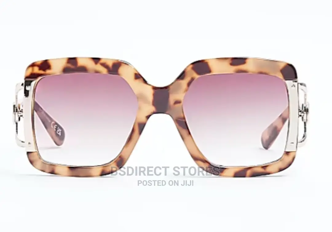 River Island Tortoiseshell Brown Oversized Square Sunglasses