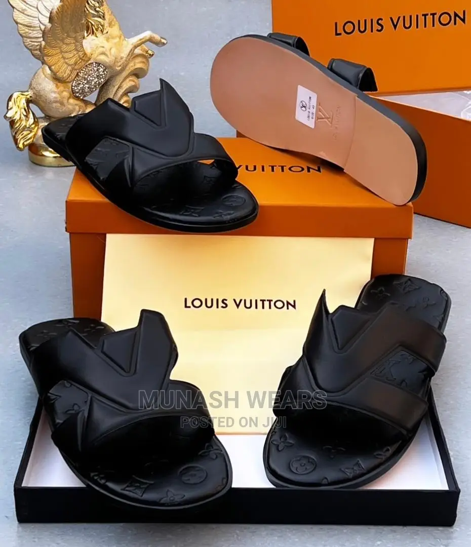 Louis Vuitton Leather Slipers