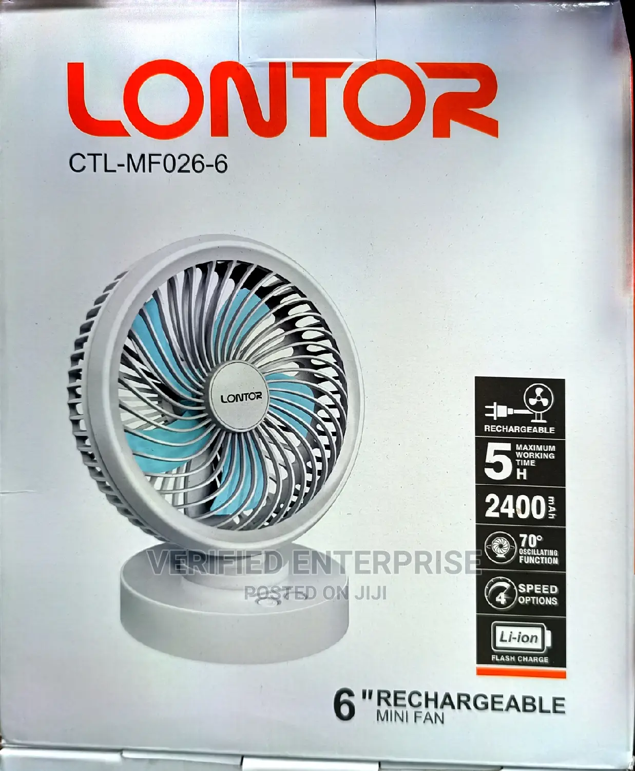 Rechargeable Mini Fan( Rotates)