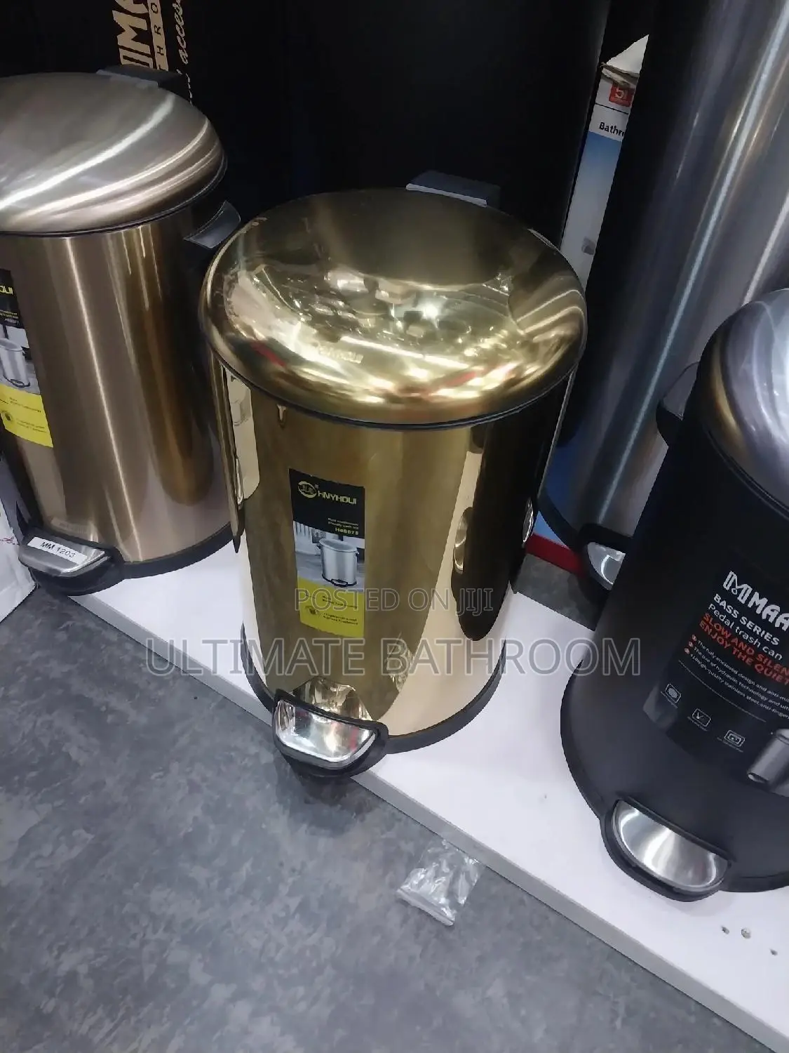 12liters Gold Waste Bin