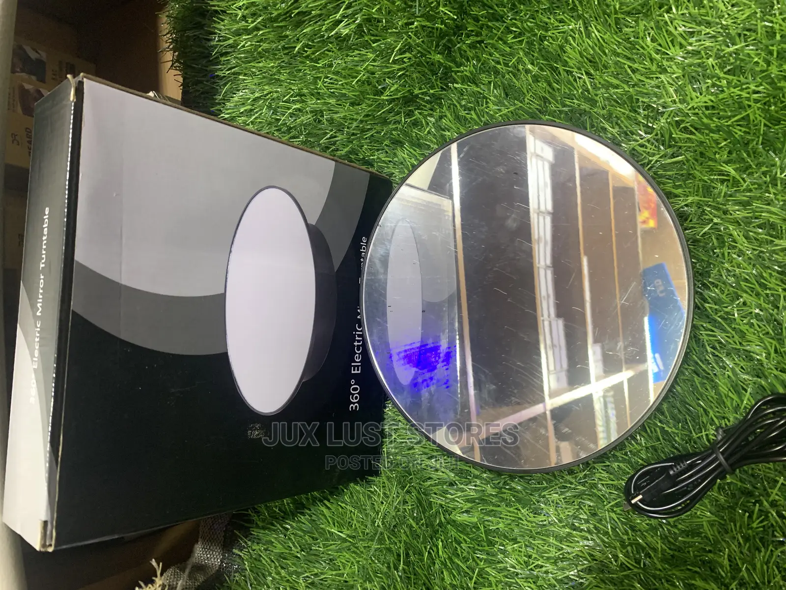Adapter And Battery Powered Rotating Turntable Stand