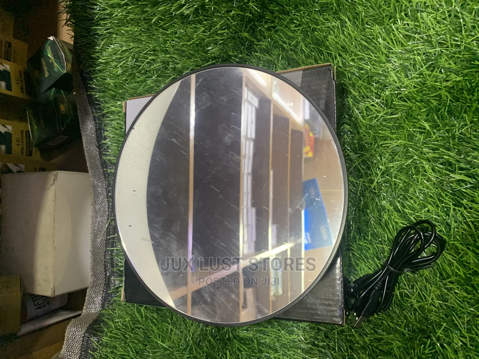 Adapter And Battery Powered Rotating Turntable Stand