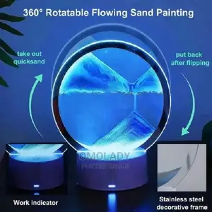 360° 3D Moving Sand Art Desk Lamp - 8"