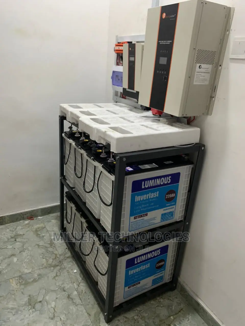 7.5kva and 8 Luminous Battery Installation 550w Solar Panel