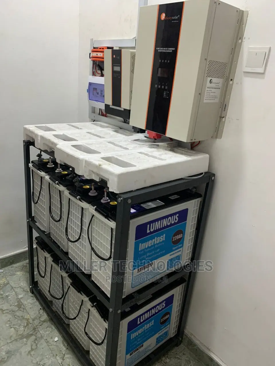 7.5kva and 8 Luminous Battery Installation 550w Solar Panel