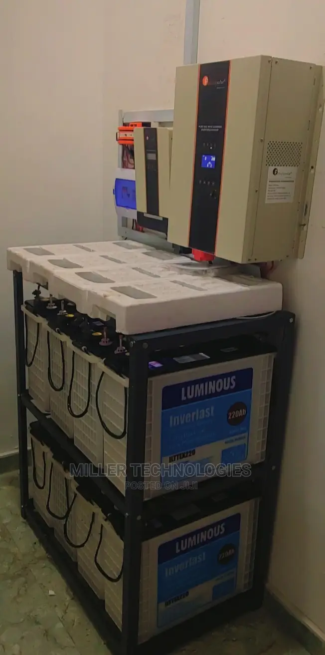 7.5kva and 8 Luminous Battery Installation 550w Solar Panel