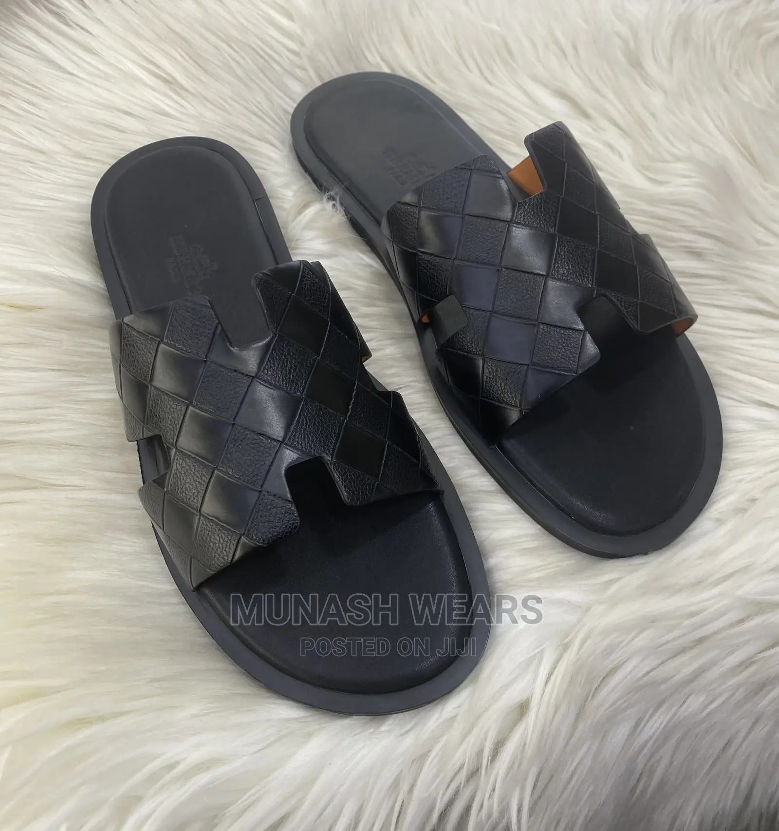 Hermes Leather Slipers