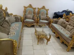 Quality 8 Seater Living Room Fabric Made Sofa Chair.