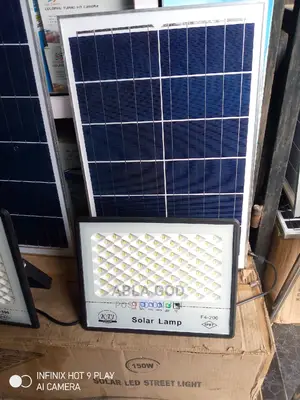 KTJ 200w Solar Street Flood Light, With Separate Panel.