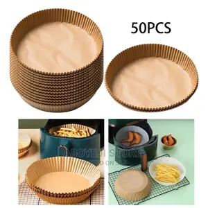 Air Fryer Parchment Paper Liners Thicken Disposable Brown