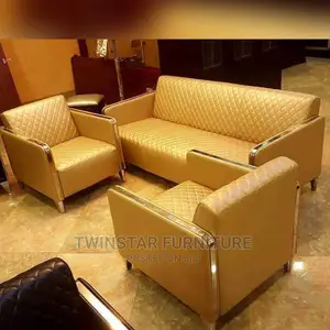 New Modern Foreign Leather 5 Seaters Sofa Chair