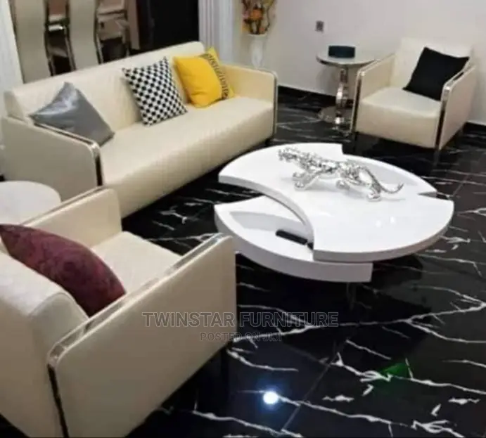 New Modern Foreign Leather 5 Seaters Sofa Chair