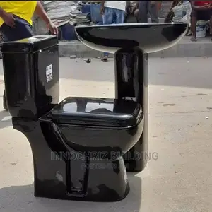 Black WC Water Closet Cistern (B0421W)