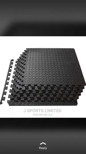 Black Gym Floor Mat