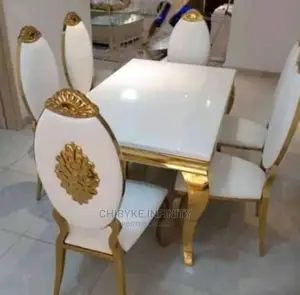 Photo - Quality Royal MARBLE DINING TABLE With 6-Exotic CHAIRS