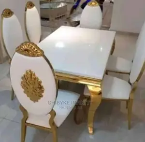 Quality Royal MARBLE DINING TABLE With 6-Exotic CHAIRS