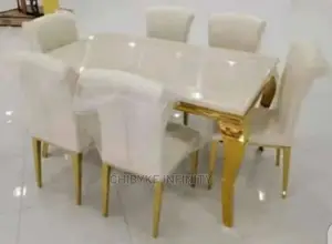 Quality Royal MARBLE DINING TABLE With 6-Exotic CHAIRS