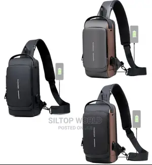 Waterproof Unisex Usb Cross Bag With Security Lock