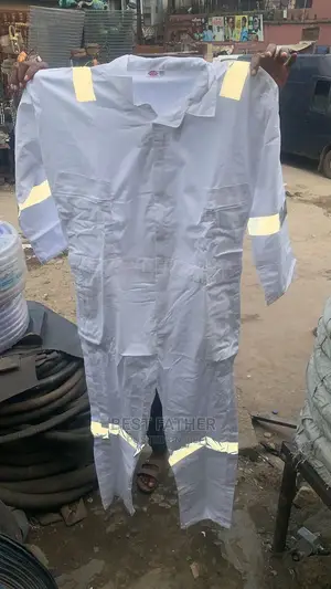 White Coverall With Reflector