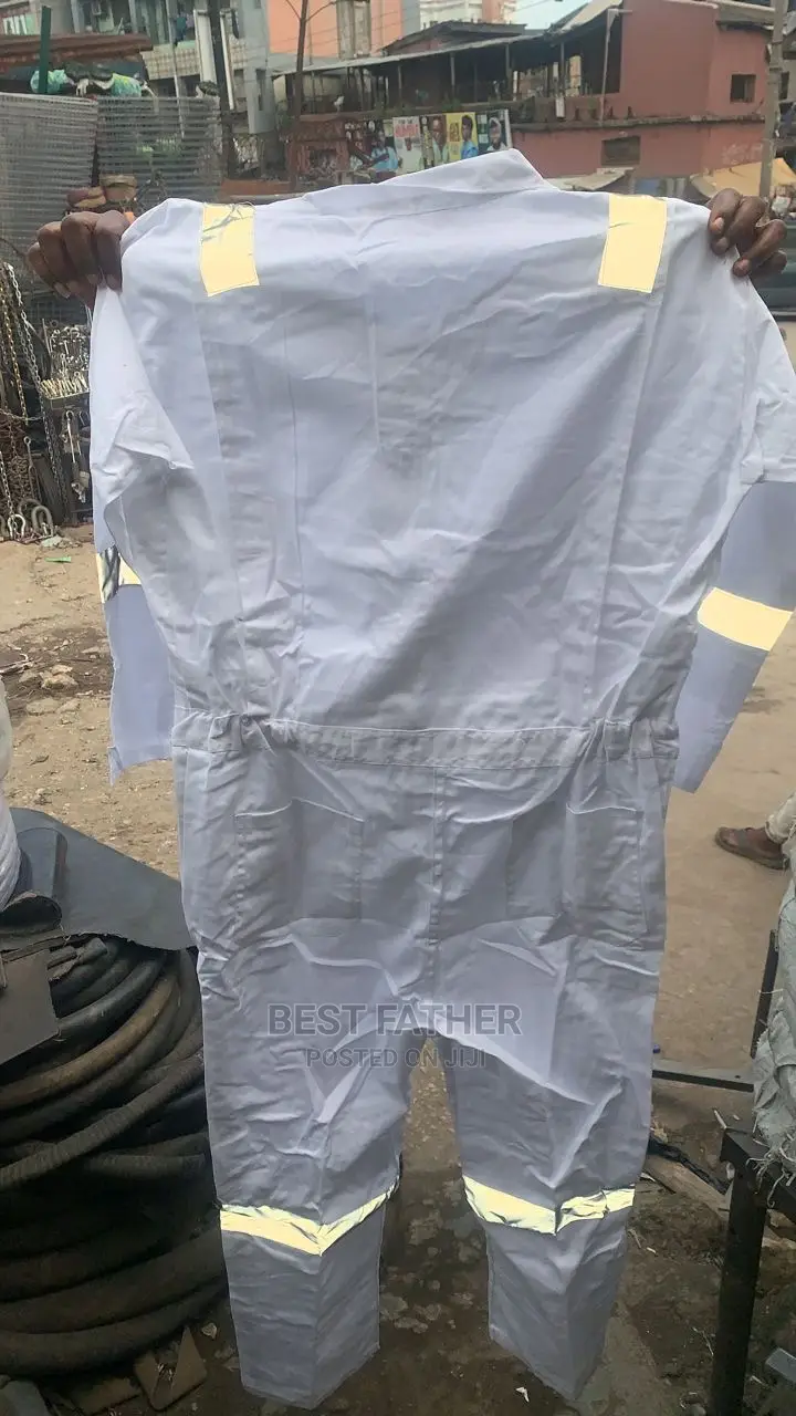White Coverall With Reflector