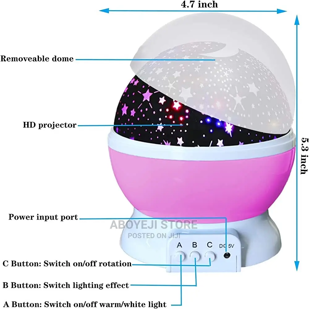 Star Master Rotating LED Projector Night Light