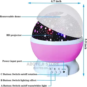 Star Master Rotating LED Projector Night Light