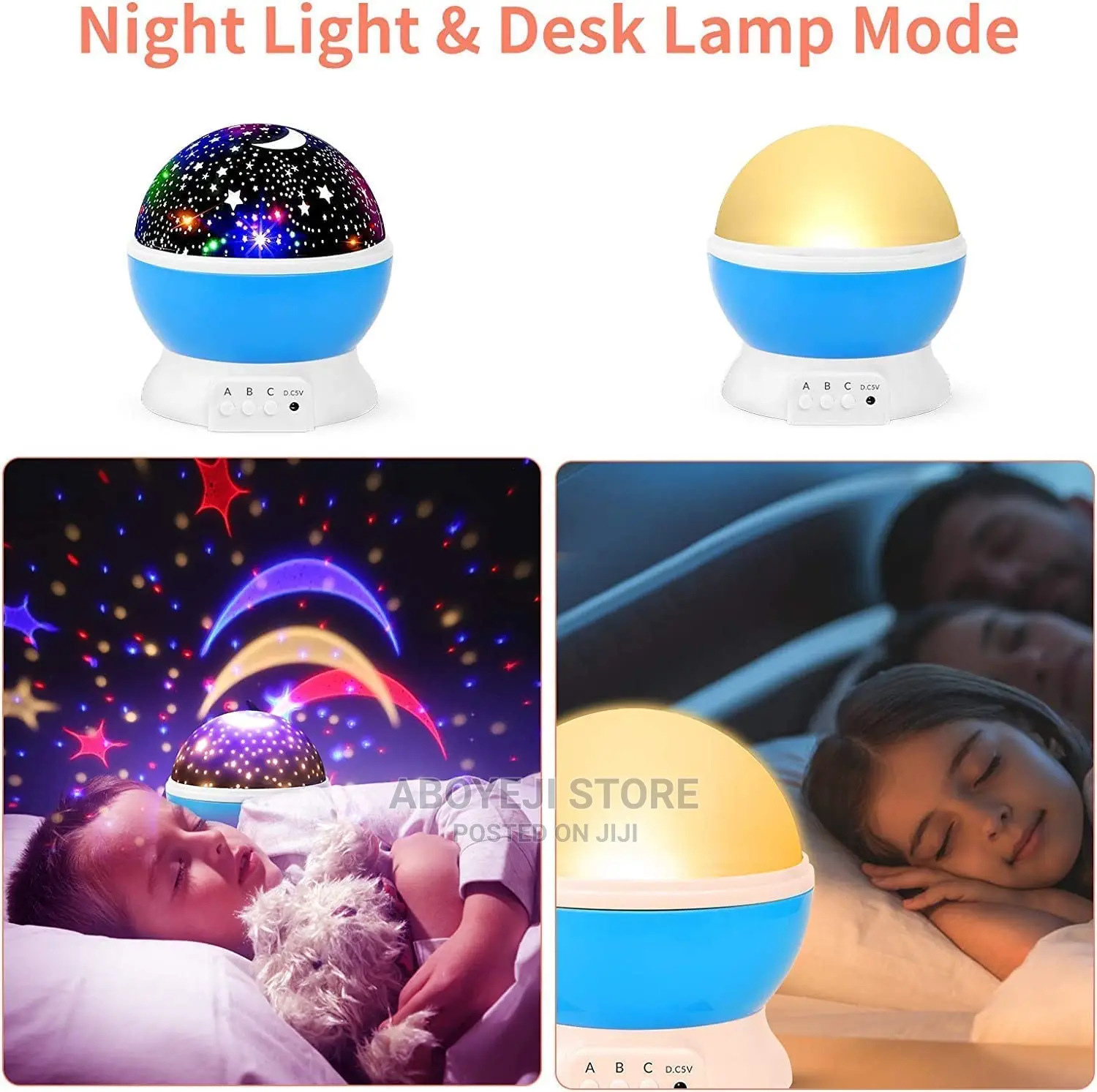 Star Master Rotating LED Projector Night Light
