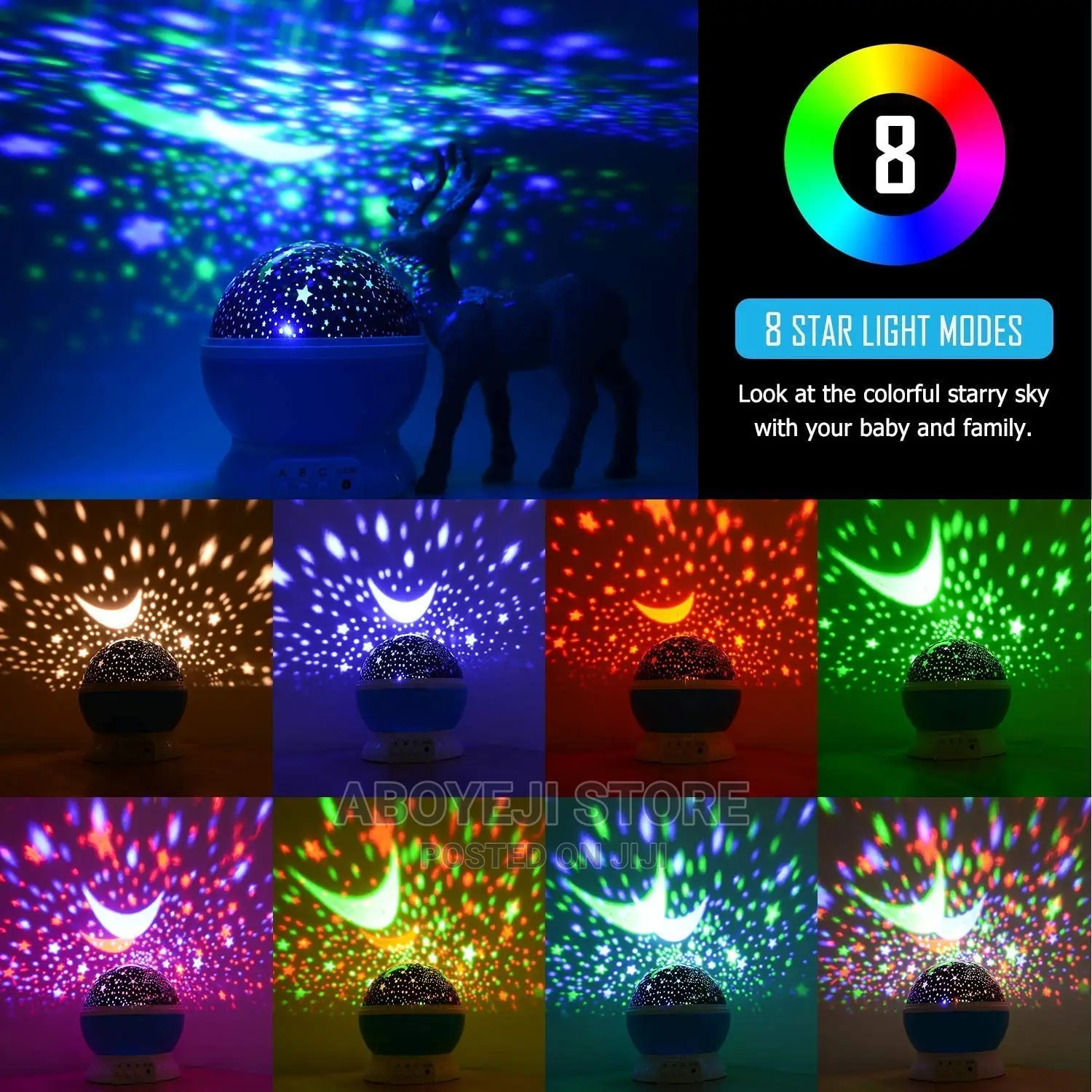 Star Master Rotating LED Projector Night Light