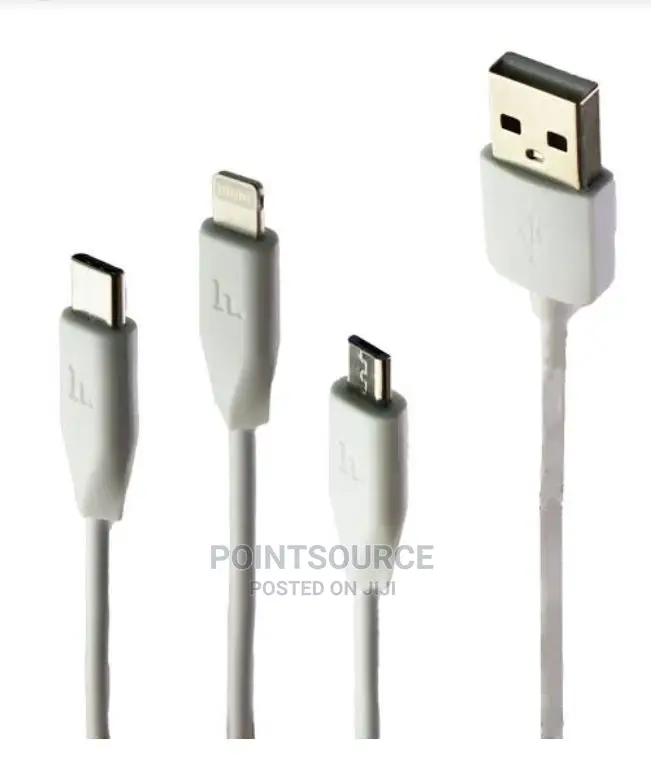 Hoco 3 in 1 Rapid Cable - iPhone, Micro USB, and USB Type C