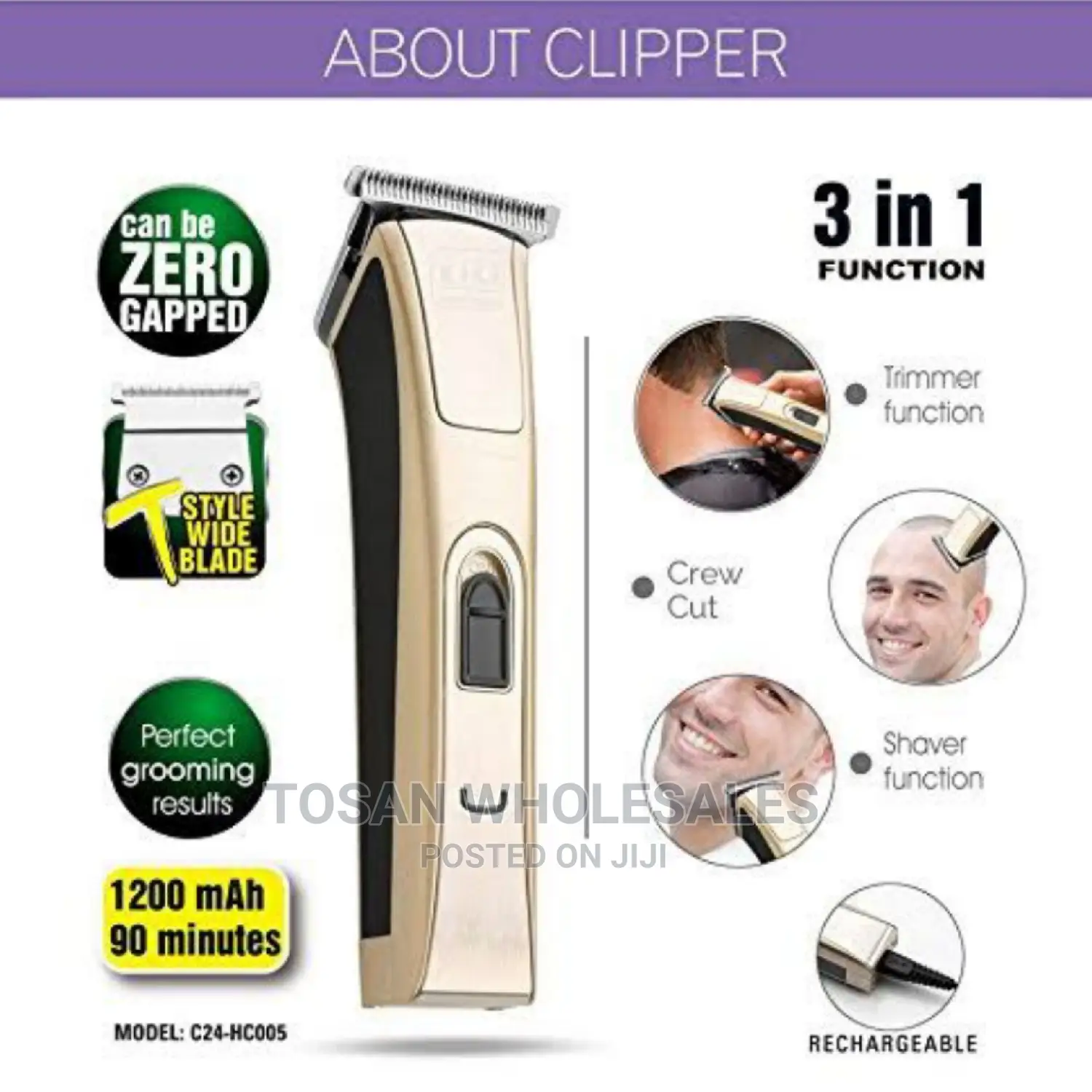 Kiki Rechargeable Balding Clipper