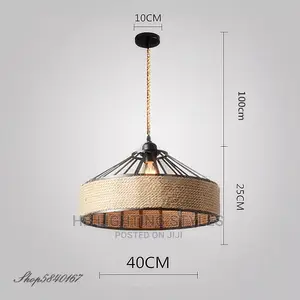 Hemp Rope Chandelier for Dining Room Living Room