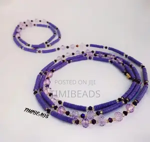 Vinyl Disc Waistbeads With Crystals