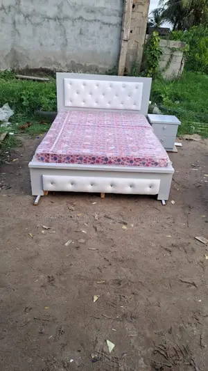 Bed Frame 4x6 With Side Drawer for Homes/ Hotels/ Lounges