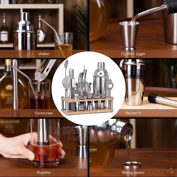Bar Cocktail Set Shaker Drink Making Kit - 20pcs