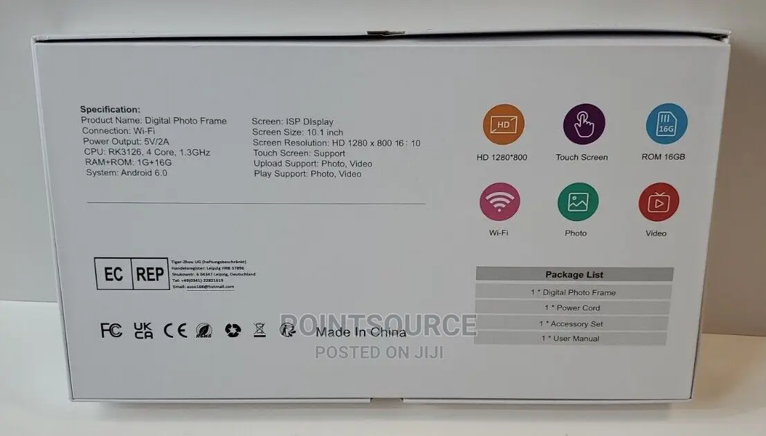 10.1 Inch Touchscreen Wifi Digital Photo Frame