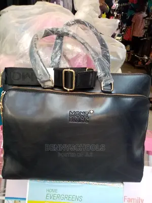 Imported Leather Mont Blanc Office, Laptop N Conference Bag