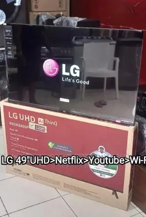 2025>New Lg 49" Flameless Android Smart Tv Bluetooth 2yrs