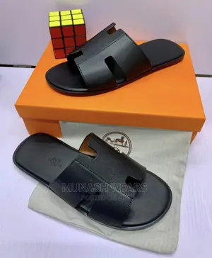Original Hermes Leather Slipers
