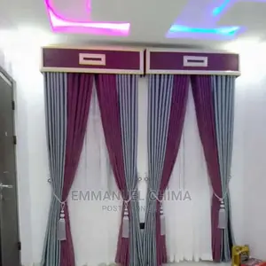 Combined Curtains With Board Design