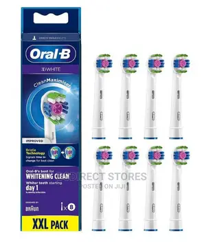 Oral B 3D White 8 Replacement Heads With Cleanmaximiser Tech