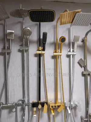 Black and Gold Shower