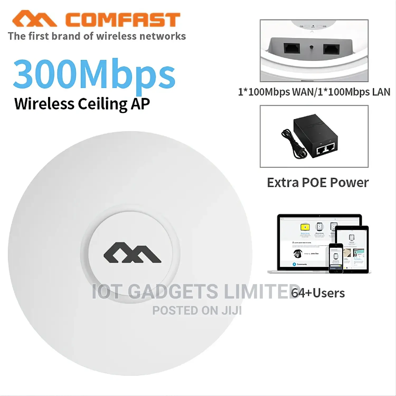 300mbps Wireless Ceiling Access Point