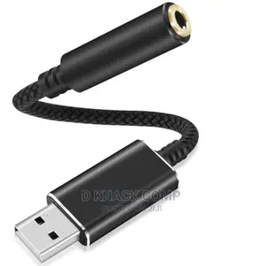 USB to 3.5mm Audio Headphone Jack Converter