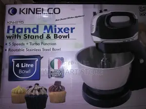 Electric Hand Mixer With Stand and Bowl.