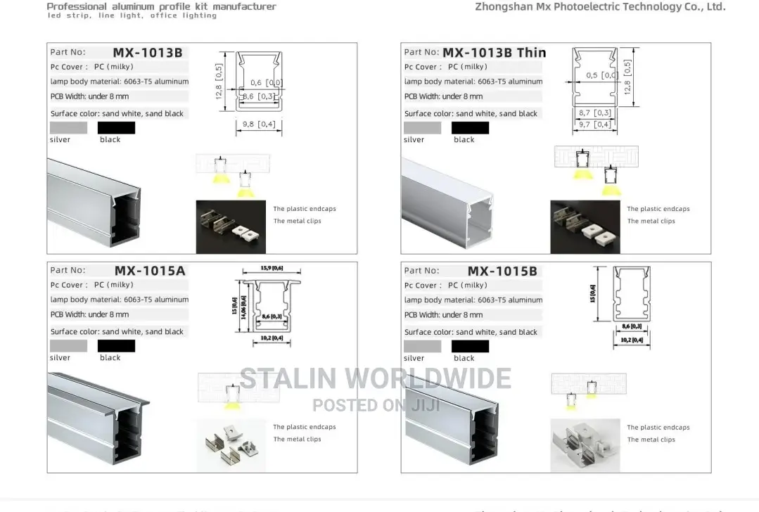 LED Profile Lights( All Sizes)