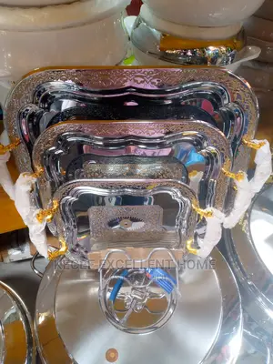 Elegant Stainless Tray - 3 Pieces