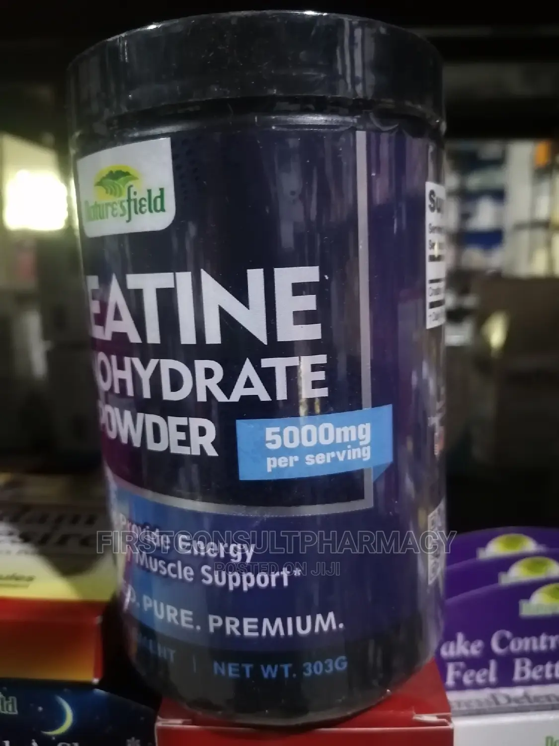 Nature's Field Creatine Monohydrate 5000mg Powder 303g