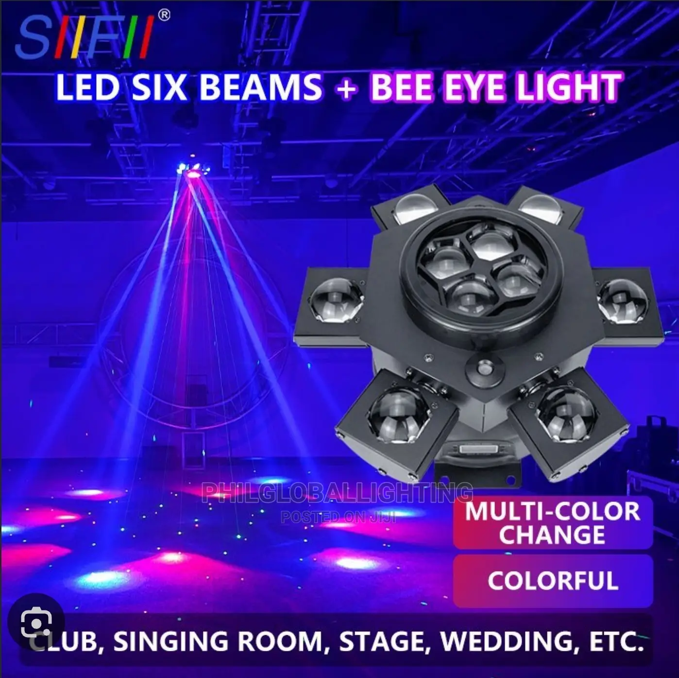 Led Six Beam + Bee Eyes