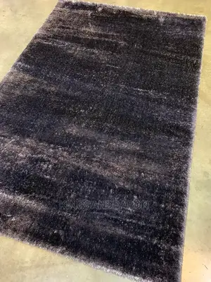 5*7fts Deep Grey Shaggy Turkish Center Rug