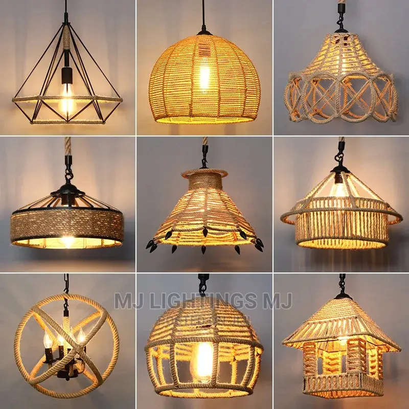 Rope Pendant Hanging Lamp